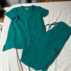 Adar four way stretch athletic feel scrub set